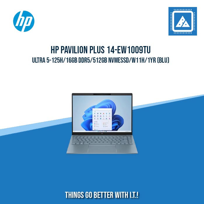 HP PAVILION PLUS 14-EW1009TU ULTRA 5-125H/16GB DDR5/512GB NVMeSSD | BEST FOR FREELANCER LAPTOP