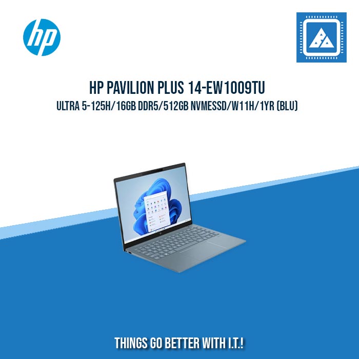 HP PAVILION PLUS 14-EW1009TU ULTRA 5-125H/16GB DDR5/512GB NVMeSSD | BEST FOR FREELANCER LAPTOP