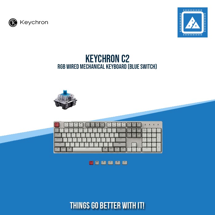 KEYCHRON C2 RGB WIRED MECHANICAL KEYBOARD (BLUE SWITCH)