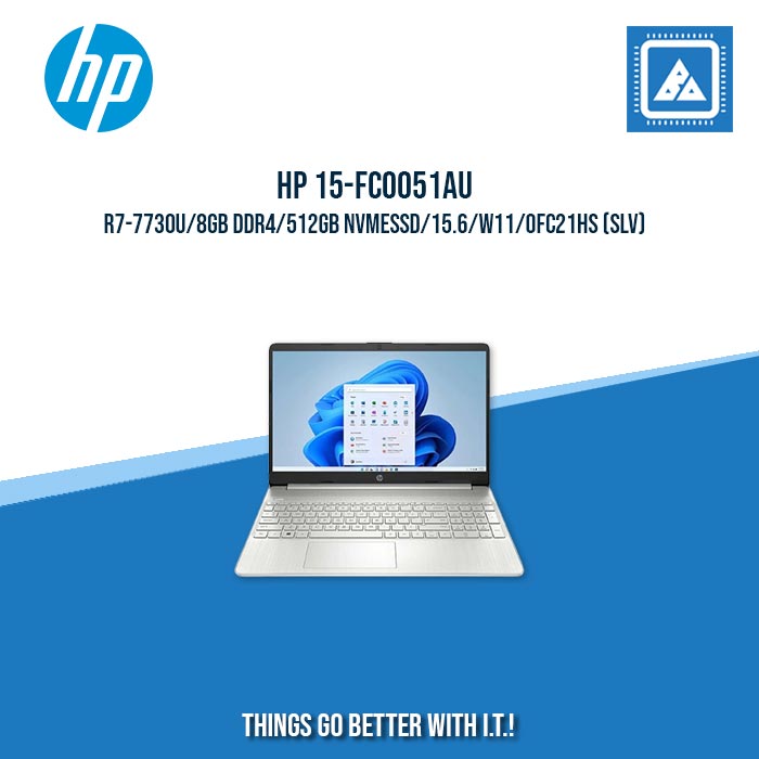 HP 15-FC0051AU R7-7730U/8GB DDR4/512GB NVMeSSD | BEST FOR FREELANCERS LAPTOP