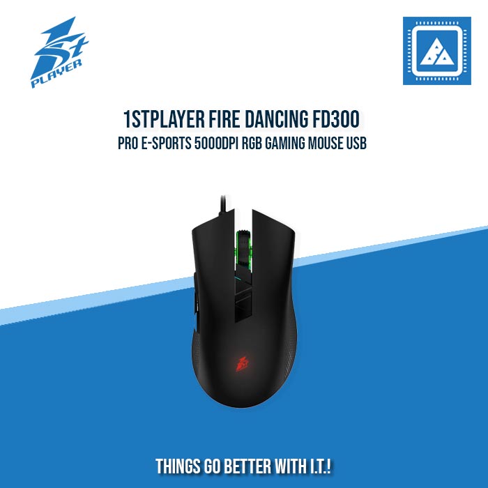 1STPLAYER FIRE DANCING FD300 PRO E-SPORTS 5000DPI RGB GAMING MOUSE USB