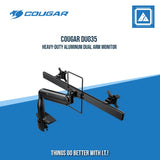 COUGAR DUO35 HEAVY-DUTY ALUMINUM DUAL ARM MONITOR