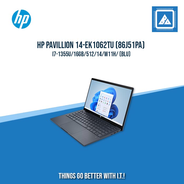 HP PAVILLION 14-EK1062TU (86J51PA) I7-1355U/16GB/512GB | BEST FOR FREELANCERS LAPTOP