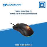 COUGAR SURPASSION EX ERGONOMIC 6400 DPI RGB OPTICAL GAMING MOUSE USB