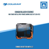 COUGAR BLAZER ESSENCE MID-TOWER METAL OPEN-FRAME GAMING CASE W/TG (M-ATX)