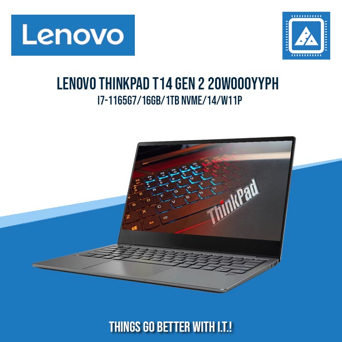 LENOVO THINKPAD T14 GEN 2 20W000YYPH I7-1165G7/16GB/1TB NVME | BEST FOR GAMING AND AUTOCAD LAPTOP
