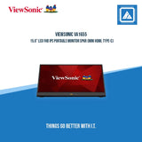 VIEWSONIC VA1655 15.6" LED FHD IPS PORTABLE MONITOR SPKR (MINI HDMI, TYPE-C)