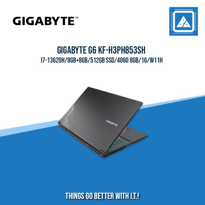 GIGABYTE G6 KF-H3PH853SH I7-13620H/8GB+8GB/512GB SSD/4060 8GB | BEST FOR GAMING AND AUTOCAD LAPTOP