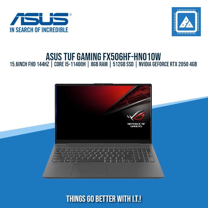 ASUS TUF GAMING FX506HF-HN010W I5-11400H/8GB/512GB NVME/2050 4GB | BEST FOR GAMING AND AUTOCAD LAPTOP