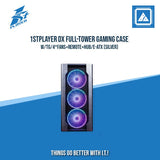 1STPLAYER DX FULL-TOWER GAMING CASE W/TG/4*FANS+REMOTE+HUB/E-ATX (SILVER)