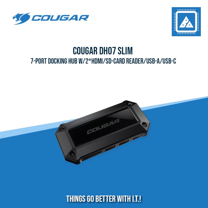COUGAR DH07 SLIM 7-PORT DOCKING HUB W/2*HDMI/SD-CARD READER/USB-A/USB-C