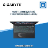 GIGABYTE G5 MF5 (G2IN353SH)  I7-1250H/8GB/512GB/4050 6GB | BEST FOR GAMING AND AUTOCAD LAPTOP