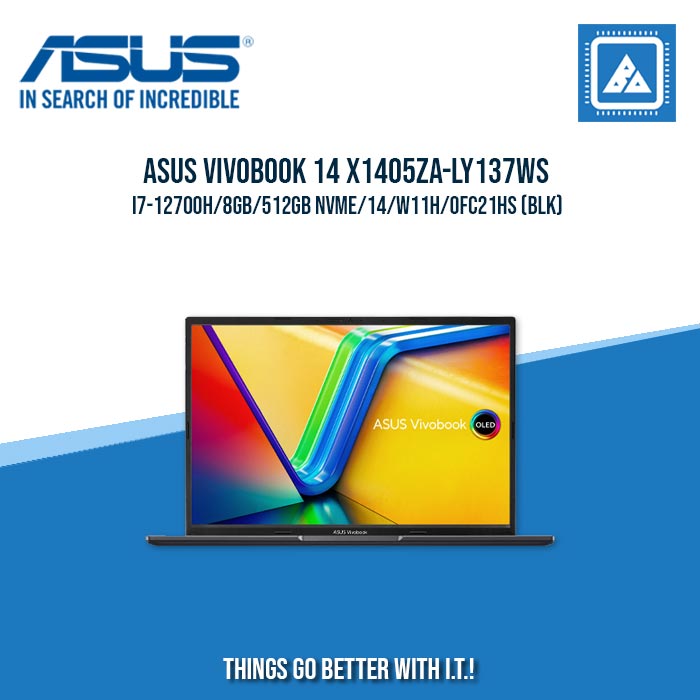 ASUS VIVOBOOK 14 X1405ZA-LY137WS I7-12700H/8GB/512GB NVME | BEST FOR STUDENTS AND FREELANCERS LAPTOP