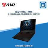 MSI GF63 11UC-1405PH I5-11400H/8GB/512GB NVME/3050 4GB | BEST FOR GMAING AND AUTOCAD LAPTOP