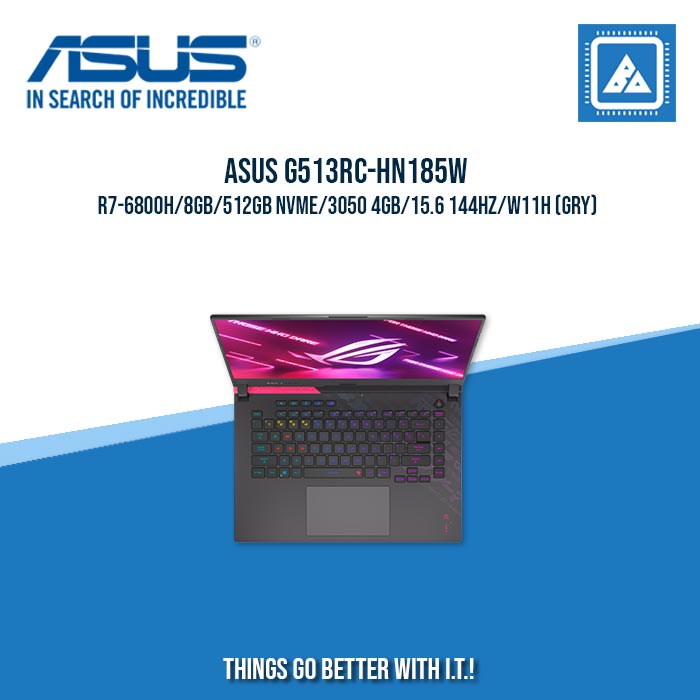 ASUS G513RC-HN185W R7-6800H/8GB/512GB NVME/3050 4GB |BEST FOR GAMING AND AUTOCAD LAPTOP