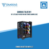 GAMDIAS TALOS M1 | M1 LITE BUILT-IN RGB FAN MID TOWER GAMING CASE
