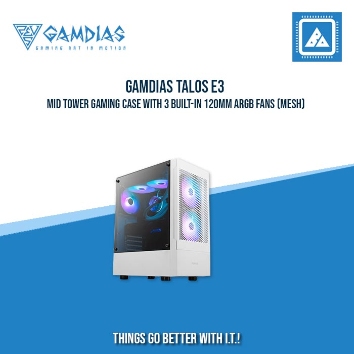GAMDIAS TALOS E3 | GAMING CASE ( MESH )