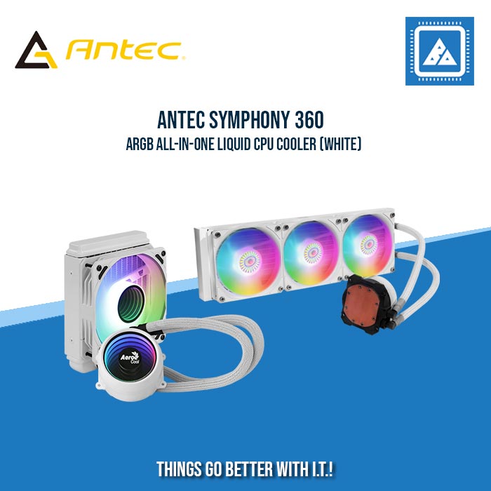 ANTEC SYMPHONY 360 ARGB ALL-IN-ONE LIQUID CPU COOLER (WHITE)