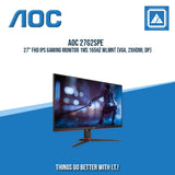 AOC 27G2SPE 27" FHD IPS GAMING MONITOR 1MS 165HZ WLMNT (VGA, 2XHDMI, DP)