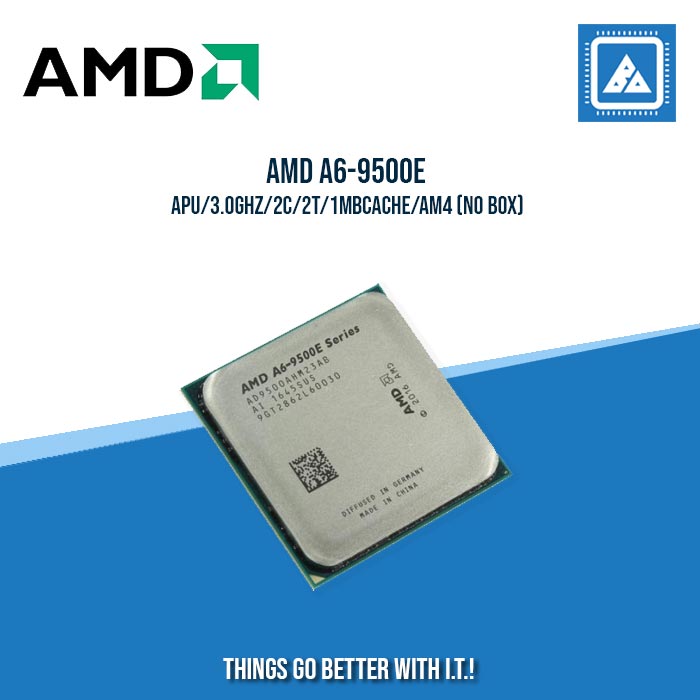 AMD A6-9500E/APU/3.0GHZ/2C/2T/1MBCACHE/AM4 TRAY TYPE