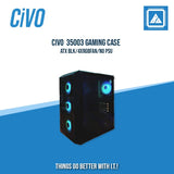 CIVO 35003 GAMING CASE | ATX BLK/4XRGBFAN/NO PSU