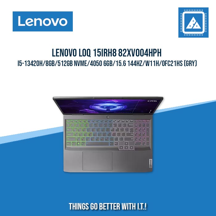 LENOVO LOQ 15IRH8 82XV004HPH I5-13420H/8GB/512GB NVME/4050 6GB | BEST FOR GAMING AND AUTOCAD LAPTOP