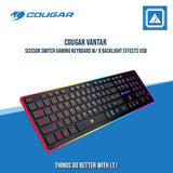COUGAR VANTAR SCISSOR SWITCH GAMING KEYBOARD W/ 8 BACKLIGHT EFFECTS USB