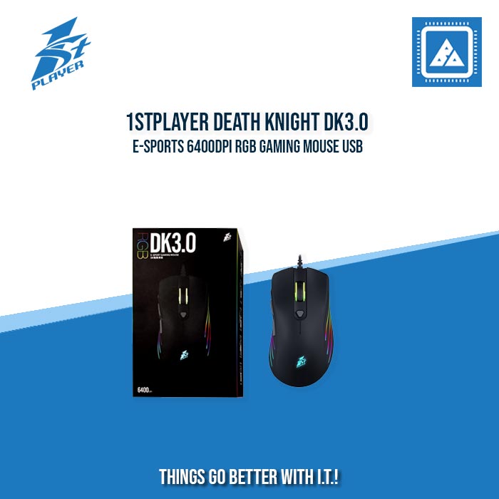 1STPLAYER DEATH KNIGHT DK3.0 E-SPORTS 6400DPI RGB GAMING MOUSE USB