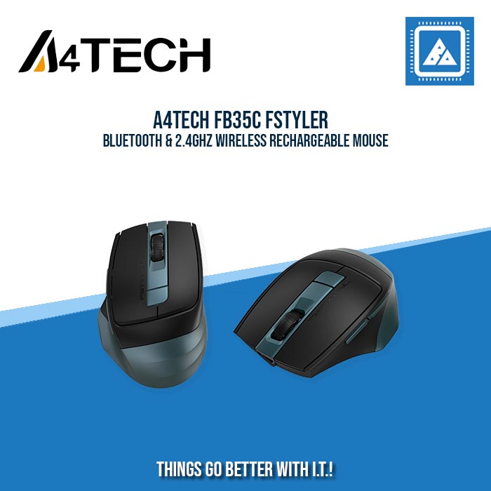 A4TECH FB35C FSTYLER BLUETOOTH & 2.4GHZ WIRELESS RECHARGEABLE MOUSE