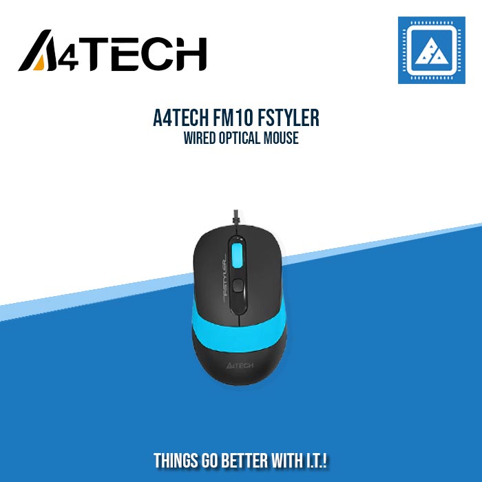 A4TECH FM10 FSTYLER WIRED OPTICAL MOUSE (BLUE)