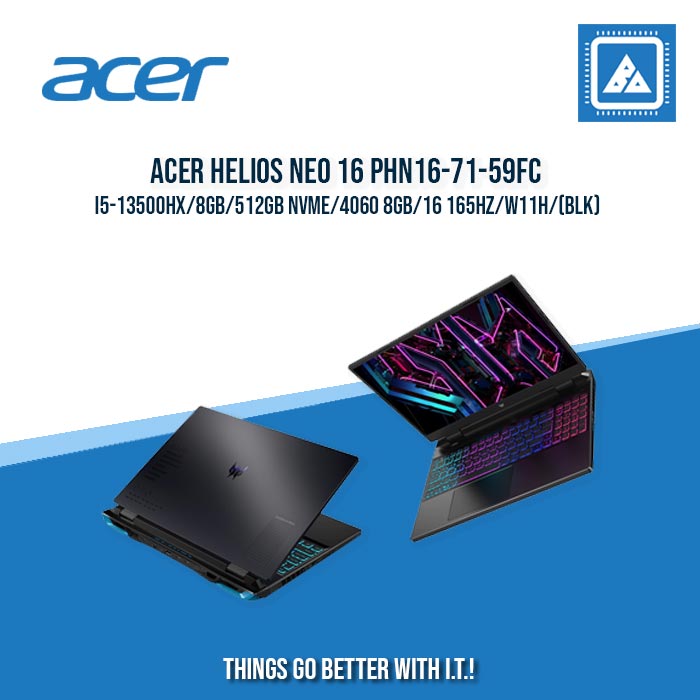 ACER HELIOS NEO 16 PHN16-71-59FC I5-13500HX/8GB/512GB NVME/4060 8GB | BEST FOR GAMING AND AUTOCAD LAPTOP