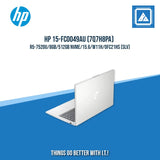 HP 15-FC0049AU R5-7520U/8GB DDR5/512GB NVMeSSD | BEST FOR STUDENTS AND FREELANCERS LAPTOP