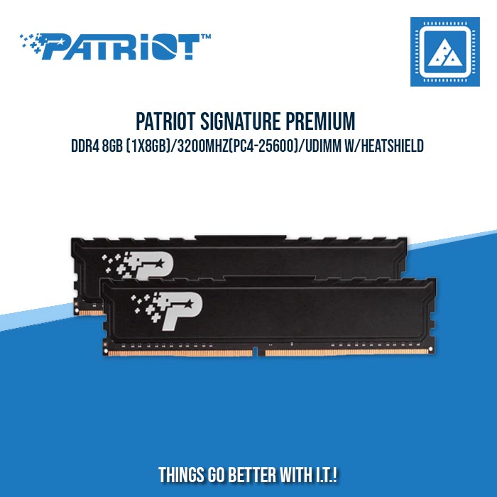 PATRIOT SIGNATURE PREMIUM DDR4 8GB (1X8GB)/3200MHZ(PC4-25600)/UDIMM W/HEATSHIELD