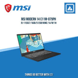 MSI MODERN 14 C11M-079PH I5-1155G7/16GB/512GB NVME | BEST FOR STUDENTS AND FREELANCERS LAPTOP