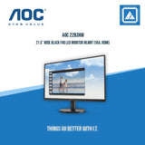 AOC 22B3HM 21.5" WIDE BLACK FHD LED MONITOR WLMNT (VGA, HDMI)