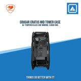 COUGAR CRATUS MID TOWER CASE W/ TEMPERED GLASS SIDE WINDOW, 3 ARGB FANS