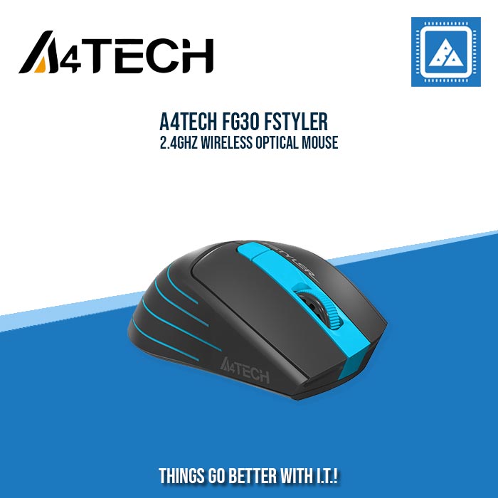 A4TECH FG30 FSTYLER 2.4GHZ WIRELESS OPTICAL MOUSE (BLUE)