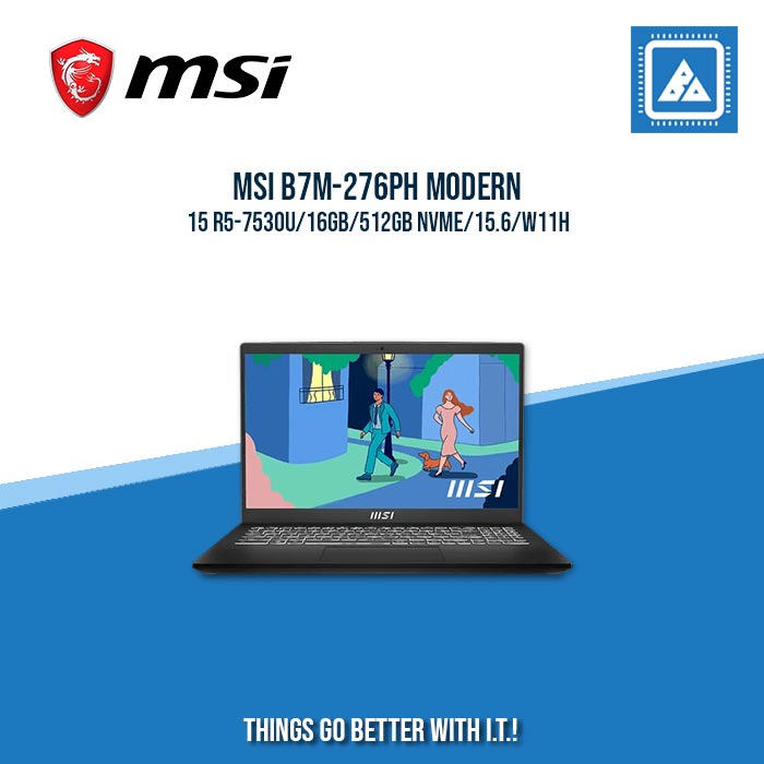 MSI B7M-276PH MODERN 15 R5-7530U/16GB/512GB NVME | BEST FOR STUDENTS AND FREELANCERS LAPTOP