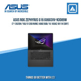 ASUS ROG ZEPHYRUS G16 GU603VV-N3089W I7-13620H/16G/512GB NVME/4060 8GB | BEST FOR GAMING AND AUTOCAD LAPTOP