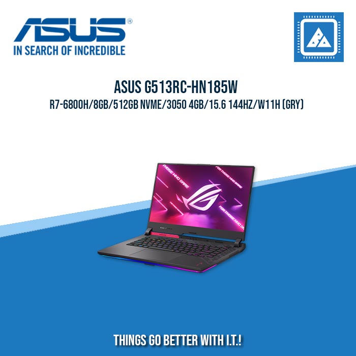 ASUS G513RC-HN185W R7-6800H/8GB/512GB NVME/3050 4GB |BEST FOR GAMING AND AUTOCAD LAPTOP