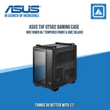 ASUS TUF GT502 GAMING CASE MID TOWER W/ TEMPERED FRONT & SIDE (BLACK)
