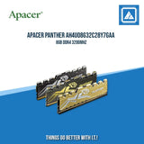 APACER PANTHER AH4U08G32C28Y7GAA-DDR4 3200 8GB