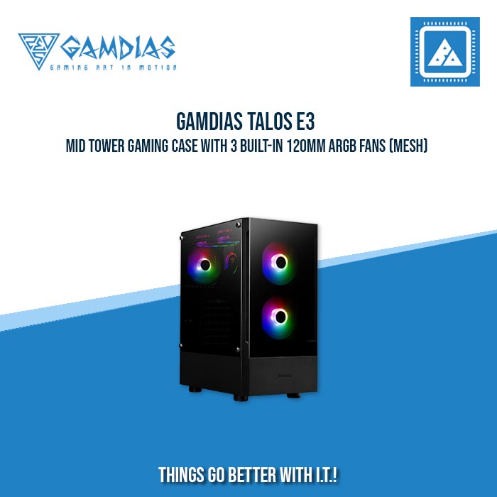 GAMDIAS TALOS E3 | GAMING CASE ( MESH )