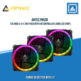 ANTEC PRIZM 120 ARGB 3+2+C 3IN1 PACK WITH FAN CONTROLLER & ARGB LED STRIPS