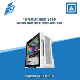 1STPLAYER TRILOBITE T3-G MID-TOWER GAMING CASE W/ TG SIDE & FRONT/ M-ATX