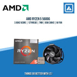 AMD RYZEN 5 5600G 3.9GHZ 6CORE | 12THREAD | 7NM | 65W (AM4) | W/FAN | TRAY TYPE