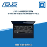 ASUS B1400CEPE-BV1257X I5-1135G7/8GB/1TB+512GB NVME/MX330 2GB/W11P | BEST FOR  ENTERPRISES AND CORPORATES LAPTOP