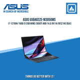 ASUS ZENBOOK PRO UX8402ZE-M3050WS I7-12700H/16GB/512GB NVME/3050TI 4GB | BEST FOR GAMING AND AUTOCAD LAPTOP