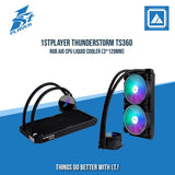1STPLAYER THUNDERSTORM TS360 RGB AIO CPU LIQUID COOLER (3*120MM)