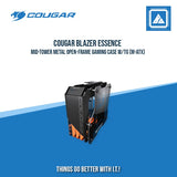 COUGAR BLAZER ESSENCE MID-TOWER METAL OPEN-FRAME GAMING CASE W/TG (M-ATX)